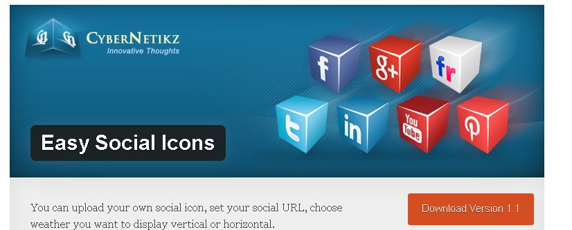 Easy Social Icons - WordPress plugin