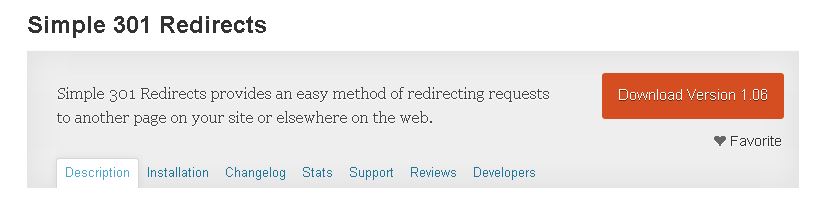 Simple redirect - WordPress Plugin